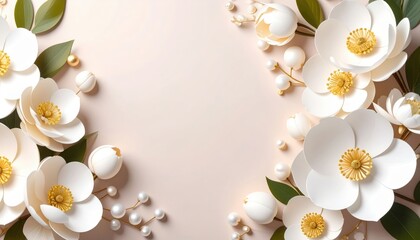 Elegant floral decor action creative studio image light background close-up view nature inspiration