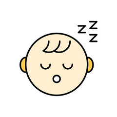 Sleeping Baby Icon vector