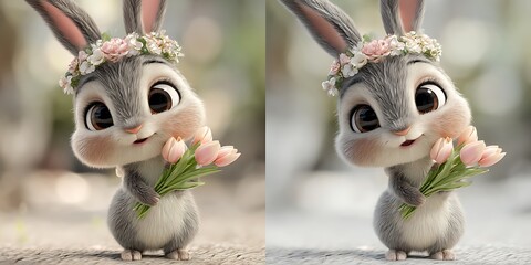 Captivating Bunny A Whimsical Portrait