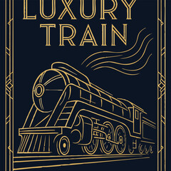 vector illustration of a vintage train