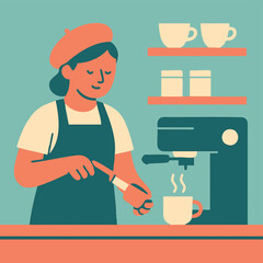 woman in the kitchen baking