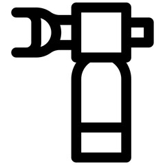 Spare gas tank. Editable stroke vector icon.