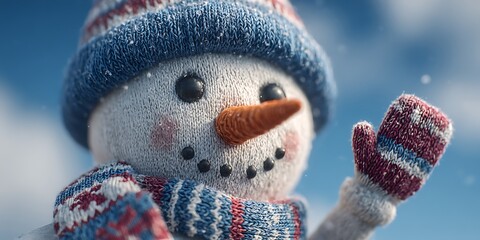 Winter Wonderland A Festive Snowman CloseUp