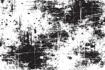 Distressed Black and White Grunge with Chaotic Scratches