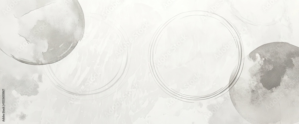 Poster abstract grayscale circles on a textured background