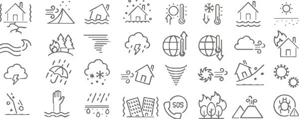 Business icons set white background