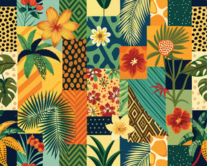 seamless background with flowers
