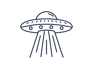 Flying Saucer Vector, Simple UFO Illustration