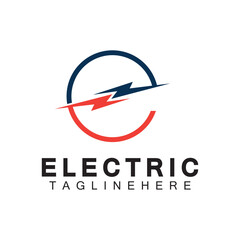 Abstract Letter E Electric Bold Logo design, Power Logo, Energy logo design template