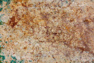 Rusty Metal Sheet with Peeling Paint