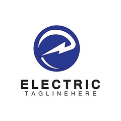 Abstract Letter E Electric Bold Logo design, Power Logo, Energy logo design template