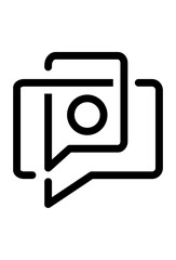 Communication and message icon variations. 
 Chat bubble and speech symbols. 
