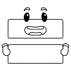 equals math character illustration hand drawn outline vector