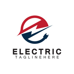 Abstract Letter E Electric Bold Logo design, Power Logo, Energy logo design template