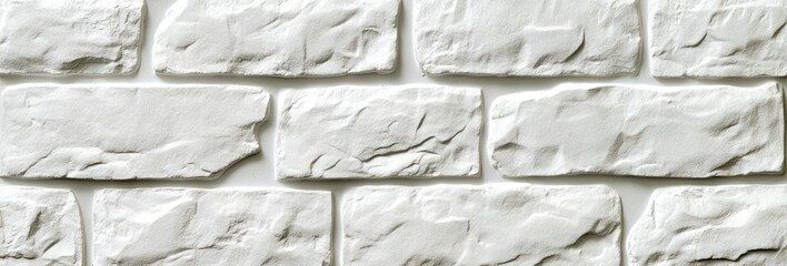 White stone-like brick wall texture