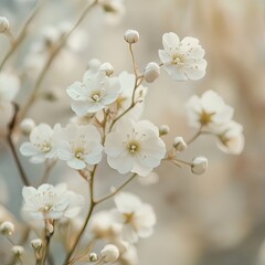 Close-up of delicate white flowers