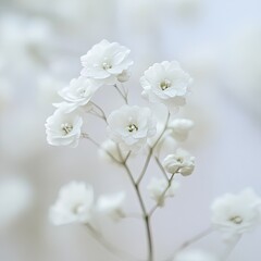 Delicate white flowers in soft focus (1)