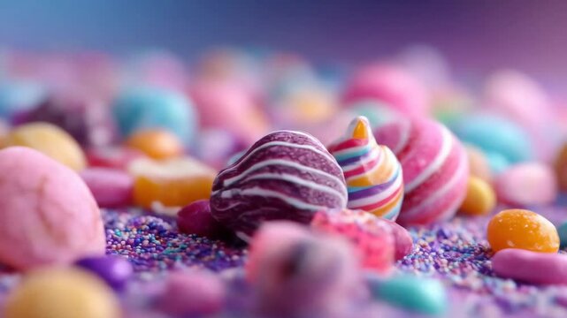 Colorful candies with sweet treats.