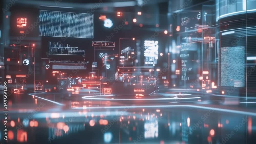 Poster abstract futuristic technology and science background with artificial intelligence