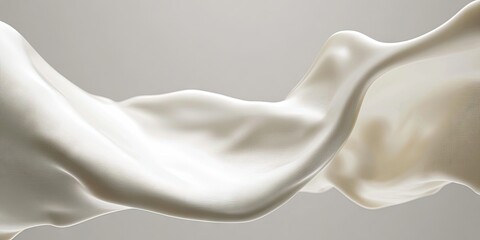 Smooth, flowing milk splash, elegantly curved