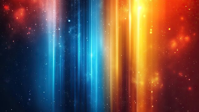 Abstract digital art, vertical bands of vibrant color