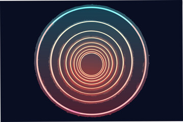 Generate a vibrant image of concentric glowing rings, exhibiting a smooth gradient glow, featuring a central, bright light source.  The rings should have a subtle, ethereal quality.
