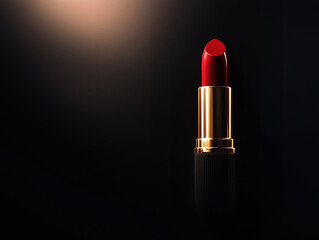 blank red lipstick mockup or template, cosmetic advertisement,  luxurious and clean