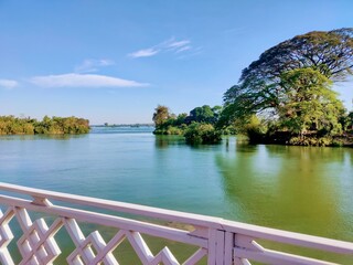 Beautiful view of tourist attractions in Southern Laos, Ban Kon, Don Det, Laos on Sun, 27 Feb 2022