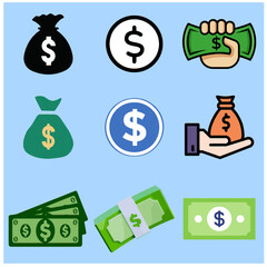 Currency Doller  Vector Set