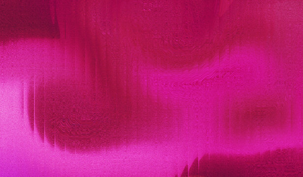 Abstract background of glossy red gradient with stripes effect. Refraction of wavy striped glass.