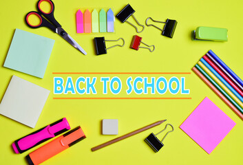 Back to school learning and development materials. Zenith view.