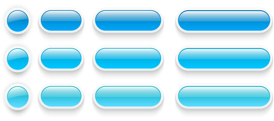 Buttons white blue, interesting navigation panel for website.