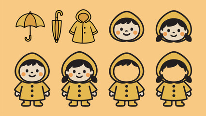 비오는 날의 유치원생