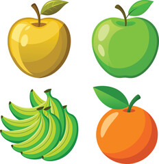 Set of Fresh Fruits
