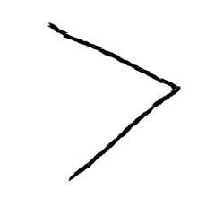 Arrow grunge vector icon. Arrow hand drawn marker. Arrow chalk grunge paint.