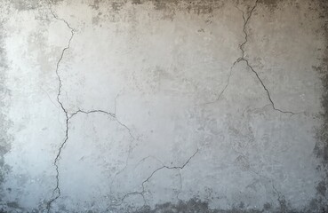 Grungy grey concrete wall texture with cracks. Vintage cement surface with aged marks. Abstract background for design projects. Great for web banner, texture, wallpaper, poster or grunge designs.
