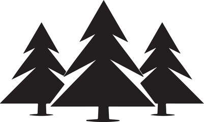 Fototapeta premium Minimal Pine Tree Vector Art