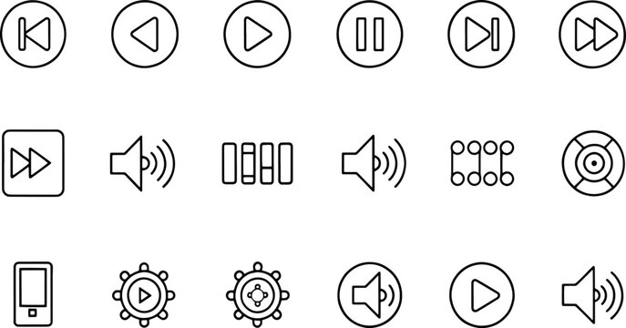 music player icon set with play  pause  next  prev (1).eps