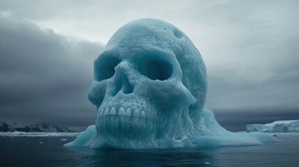 Frozen skull iceberg