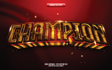 Champion Gold 3D editable text effect