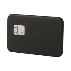 3d credit card icon isolated on transparent background. Finance and payment concept