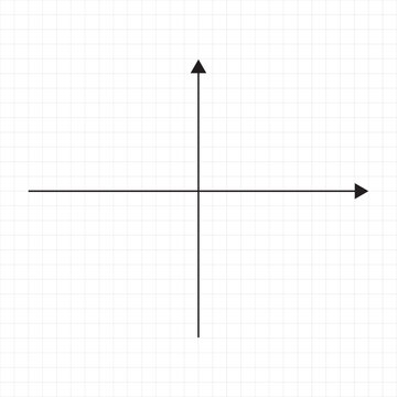Cartesian plane, Axes that are perpendicular, Finance data visualization or blank statistics, customizable stroke, vector, illustration