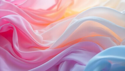Obraz premium Pastel Swirls of Color Harmonious Abstract Design Gentle Fluidity and Soft Texture Artistic Composition Evoking Calmness and Beauty Captivating Visual Experience