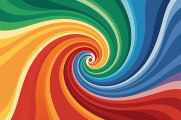 Fototapeta premium Generate a vibrant image depicting swirling, gradient shapes in dynamic motion, creating an optical illusion of movement and energy.