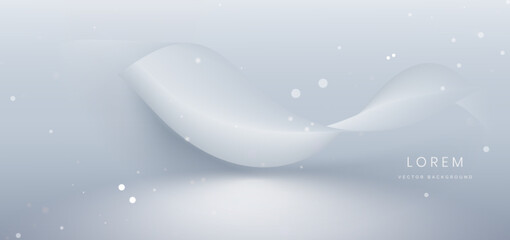 Abstract luxury grey lines curved overlapping on grey background. Template premium award design.