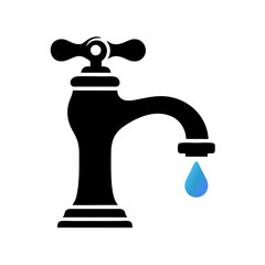 water tap isolated on white background
