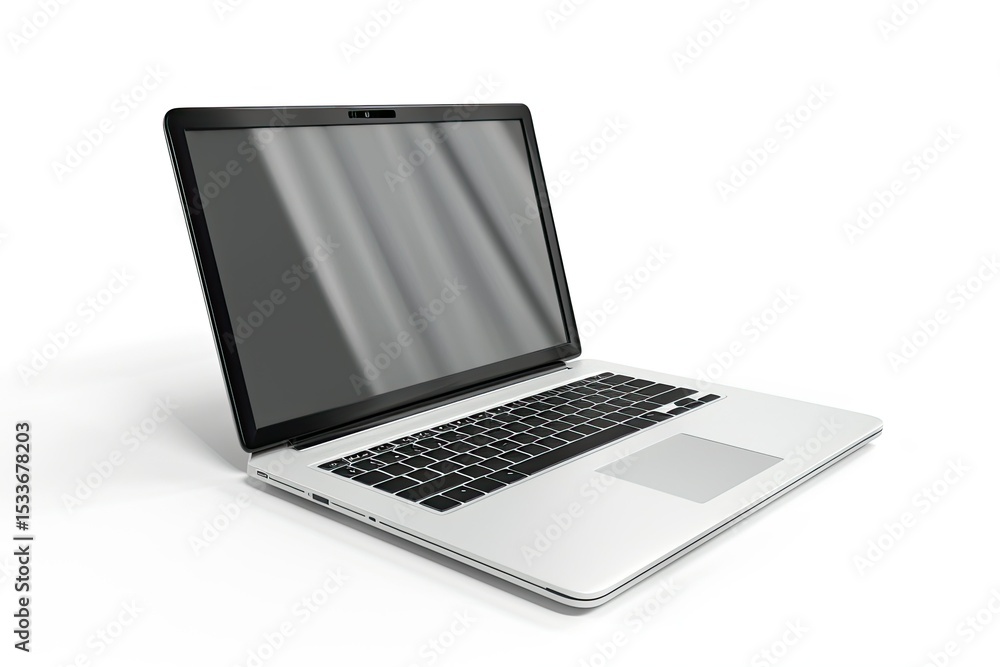 Fototapete sharp image of white computer keyboard isolated on white background