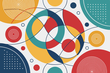Create a stylish abstract background featuring overlapping geometric shapes in vibrant, contrasting colors.  Focus on a modern and dynamic design.