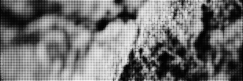 Aufkleber dynamic liquid halftone texture with gradient background and 3d dot pattern, creating a modern abstr