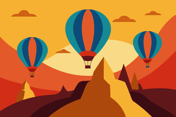 Sunset Hot Air Balloon Adventure A Serene Mountaintop Escape